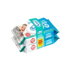 TUINIES - TOALLITAS HÚMEDAS HIPOALERGÉNICAS PARA BEBÉ 2 x 100 und
