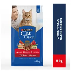 CAT CHOW - Cat Chow Adulto Sabor Carne y Pollo 8 Kg