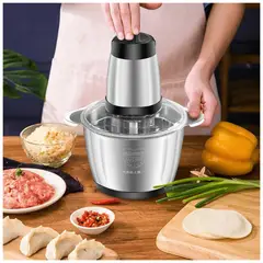 GENERICO - Procesadora Picador De Alimentos Eléctrico Acero Inoxidable Trituradora de Carne y verduras