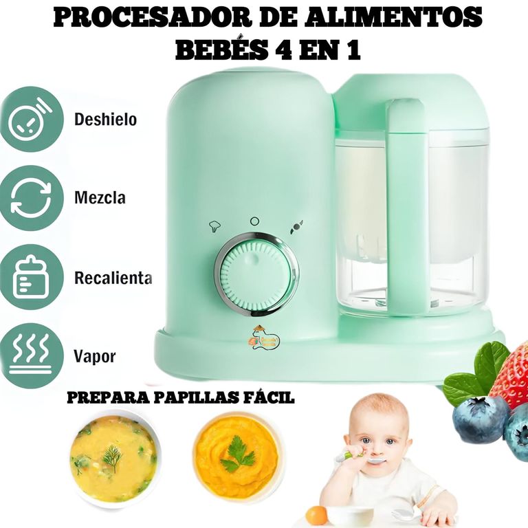 Procesador de Alimentos de Bebe con Vapor y Licuadora de Puré 4 en 1
