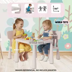 BABY - Mesa De Estudio Para Niños «PLAY WORK» Edición Especial Light Pink