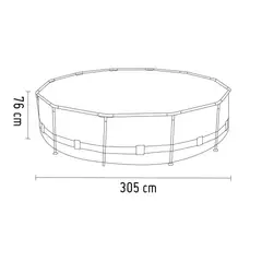 Bestway - Piscina Estructural 305x76cm Redonda Pro Max