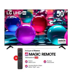 LG - Televisor 50" UHD 4K Smart TV Año 2025 Con Magic Remote 50UA7300PSB