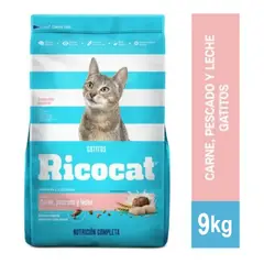 RICOCAT - Gatitos Carne, Pescado y Leche 9 Kg.