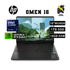 HP - LAPTOP HP OMEN  16-AM0073DX / INTEL  CORE ULTRA  7 255H/16 GB RAM /1TB SSD /RTX5060-8GB/ 16 WUXGA