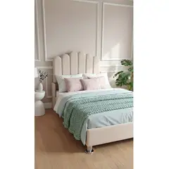 GENERICO - CAMA BOX TARIMA VIVIA BEIGE 1.5 PLAZAS