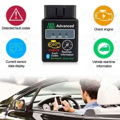 OEM - Escáner Automotriz OBD2 V02H4 Bluetooth 5.0 Lector de Fallas Check Engine - iOS/Android