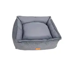 PET MOOD - Cama Para Perros Sofa De Verano T-m Desenfudable Plomo Cuadrado