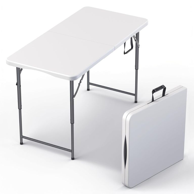 Mesa Plegable Portátil 122 x 60 x 54 cm Amplia y Fácil de Transportar