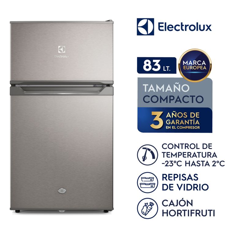 Frigobar Electrolux Frost Congelador Superior 83L Gris ERT95S2P5AS
