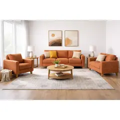 ARTSOFA - Juego de Sala 3 2 1 Bellagio Collection Terracota Antifluido + Obsequio