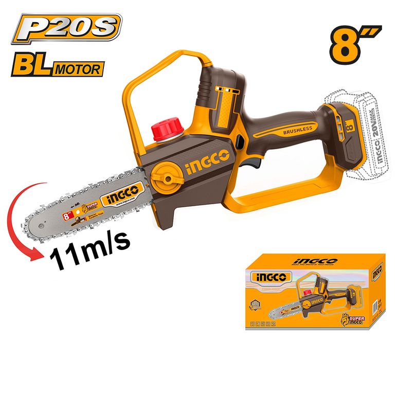 MOTOSIERRA INGCO 20V 8 20CM 11MS CGSLI2088