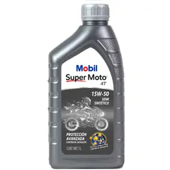 GENERICO - Aceite de Motor Mobil Super Moto 4T Semisintetico Alto Rendimiento 15W-50 1LT