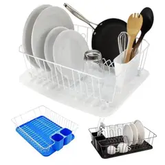 OEM - Secador de Loza Compacto con Bandeja de Drenaje y Porta Cubiertos