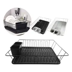OEM - Escurridor de Platos de Metal con Bandeja Extraíble - Secador de Vajilla Elegante