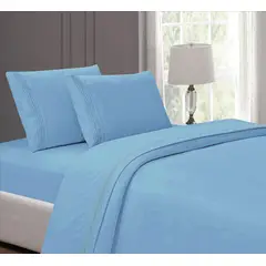 CASATEX - JUEGO DE SÁBANAS LUXURY CON BORDADO 3 PLAZAS