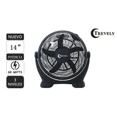 TREVELY - Ventilador de mesa 14 VT-14A -negro - 60W