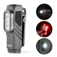 OEM - Linterna Recargable 1000 Lúmenes Con Imán Y Luz Blanco/rojo Gris
