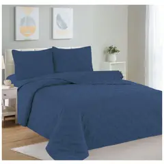 CASATEX - CUBRECAMA COLOR ENTERO 100% ALGODÓN EN 1.5 PLAZAS