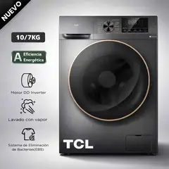 TCL - Lavaseca Carga Frontal 10Kg7Kg C2210WD Gris Oscuro
