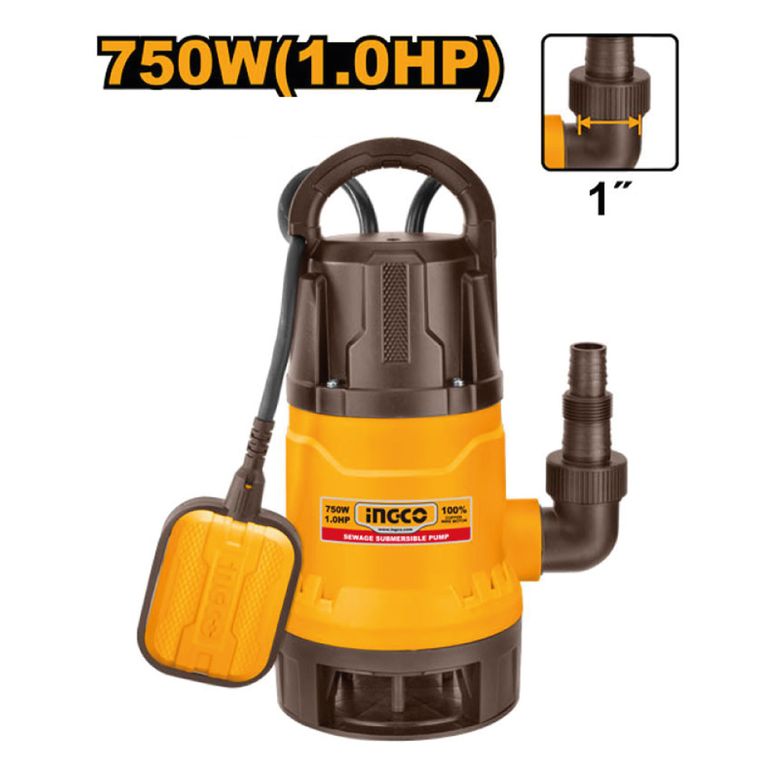 BOMBA DE AGUA SUMERGIBLE INGCO 750W 1HP SPD7508-5