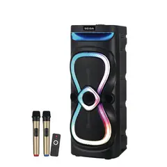 SEISA - Parlante Torre YX-F2109 15000 W con Control Remoto y Micrófono Inalámbrico