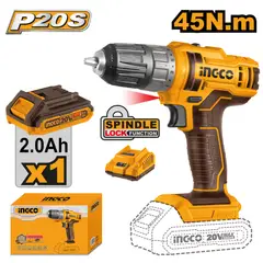 INGCO TOOLS - Taladro Atornillador Inalámbrico INGCO 20V  CDLI200518