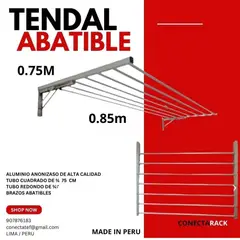 NACIONAL - Tendedero Abatible de Aluminio de alta calidad. 0.75 X 0.85