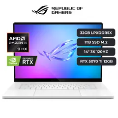 ASUS - Laptop ASUS ROG ZEPHYRUS G14 RYZEN AI 9 370 HX, RTX 5070 TI 12GB, 32GB RAM, 1TB M.2, 14" 3K 120HZ