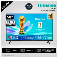 HISENSE - Televisor Hisense 50 Qled Smart FHD 50Q4SV