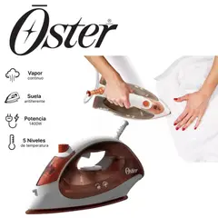 OSTER - PLANCHA CABLE GIRATORIO ANTIADERENTE COLOR ROSA MOD GCSTBS3801