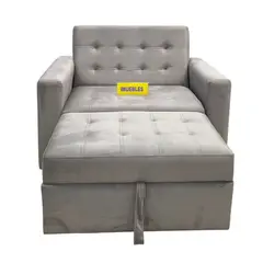 TEMEL - Sofá Cama Gris Claro Plaza y media - iMUEBLES