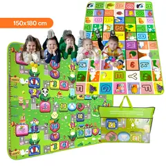 SM - PISO ALFOMBRA TAPETE REVERSIBLE ANTIGOLPE DE NIÑO BEBE - NUMEROS-ABC