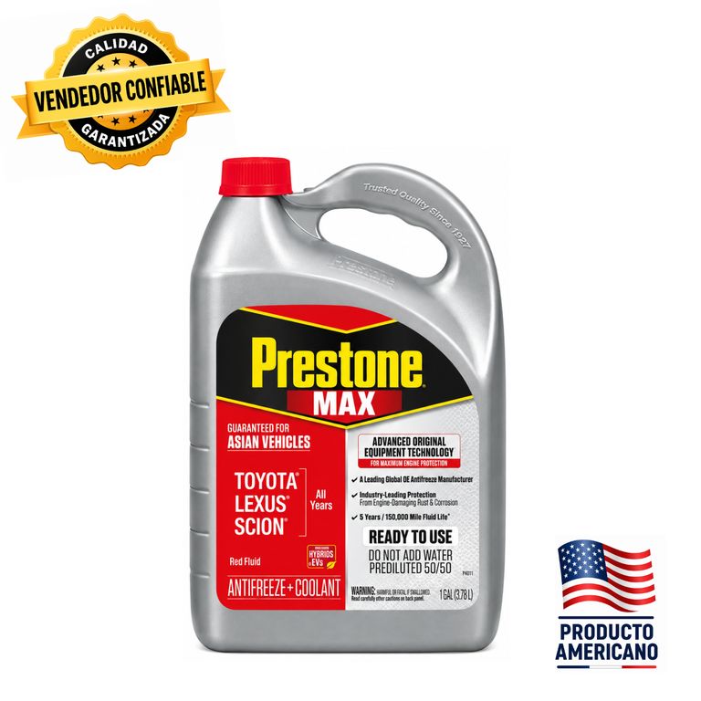 Refrigerante Prestone MAX Antifreeze + Coolant Asian Vehicles