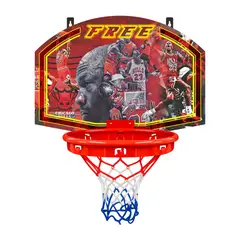 GENERICO - TABLERO DE BÁSQUET MADERA MÁS ARO GRUESO  Y RED/ RECREATIVO