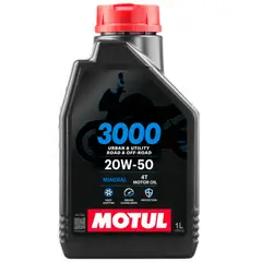 MOTUL - Aceite de Motor Motocicleta 4T 3000 Mineral 20W-50 1LT