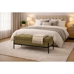 ARTSOFA - Banqueta Liora Atelier Verde Olivo Antifluido + Obsequio