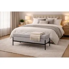 ARTSOFA - Banqueta Liora Atelier Gris Plata Antifluido + Obsequio