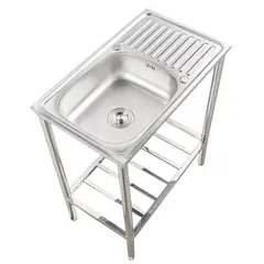 XM - LAVADERO DE COCINA CON ESCURRIDERO Y SOPORTE DE ACERO INOX SG-7545C1