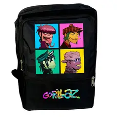 GENERICO - Mochila Portalaptop Escolar Negro Gorilaz