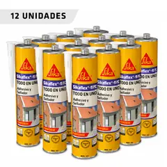 SIKA - Pack 12 unidades Adhesivo y sellante de juntas Sikaflex 11 Fc Blanco