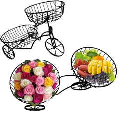 GENERICO - Macetero Cestas en forma de triciclo organizador decorativa