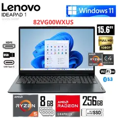 LENOVO - Laptop Lenovo Ideapad 1 15AMN7 AMD Ryzen 5-7520U 8GB RAM 256GB SSD 15.6" FHD  - 82VG00WXUS