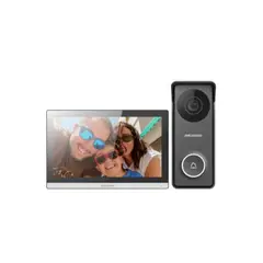 Hikvision - KIT VIDEOPORTERO HIBRIDO 4 HILOS HK-DS-KIS313-P - MONITOR TACTIL 7 HD CAMARA TVI CONTROL MOVIL