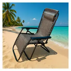 GENERICO - Silla Perezosa Reclinable Picos Marron