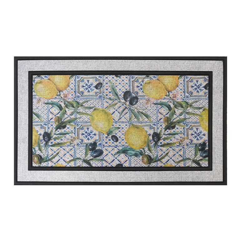 TAPETE POLIESTER LIMONCELLO 75X45CM BLANCOAZUL