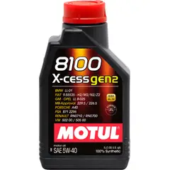 MOTUL - Aceite de Motor 8100 X Cess Gen2 Full Sintetico 5W-40 1LT