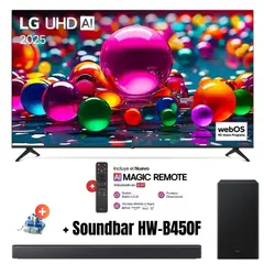 LG - TELEVISOR LG 75 75UA8050PSA UHD 4K SMART TV THINQ AI + Soundbar HW-B450F