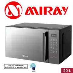 MIRAY - HORNO MICROONDA 20LT 11 NIVELES 700W COLOR NEGRO MOD HMM-20N