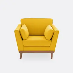NACIONAL - Butaca Sillón Moderno Con Cojines Patas De Madera TORMUND